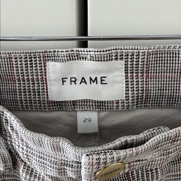 FRAME Le Crop Mini Boot Jeans – Glen Plaid, Size 29 - Picture 3 of 12